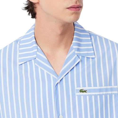 Lacoste Men's Relaxed Fit Short Sleeve Striped Woven Shirt2