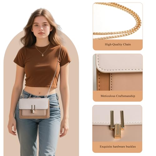 Color Block Crossbody Bags for Women Leather Purses Designer Satchel Handbags Shoulder Bag4