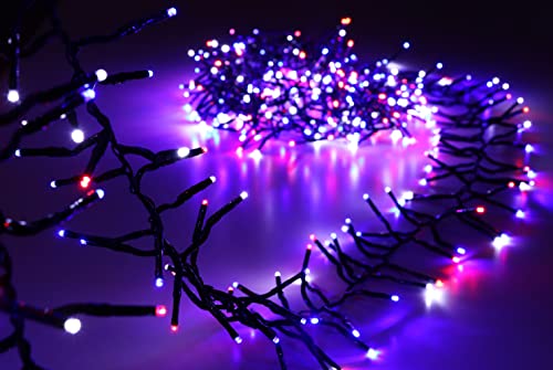 Christmas Concepts Éclairage LED en grappe avec contrôleur à 8 fonctions - Intérieur/Extérieur - Efficacité énergétique A++ - Lumières de Noël (500 -...