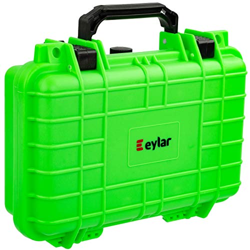 Eylar Hard Gun Case Water & Shock Proof With Foam Tsa Approved 11.6 Inch 8.3 Inch 3.8 Inch (Neon Green) #TOP28