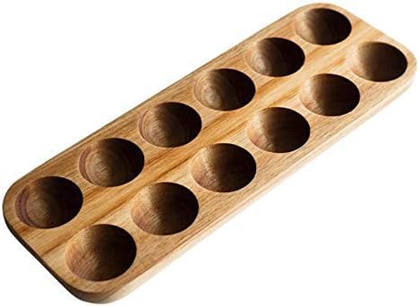 12 Holes Style Wooden Double Egg Storage Box Home Organizer Rack Eggs Holder Kitchen Decor Accessories