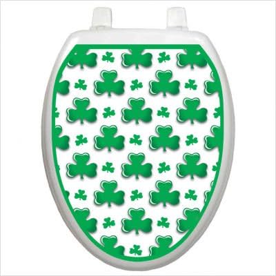Seasonal Toilet Seat Applique with Shamrock Design