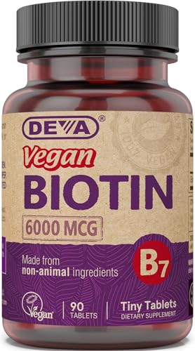 Deva Nutrition - Vegan Vitamin B7 Biotin 6000 mcg. - 90 Tablets