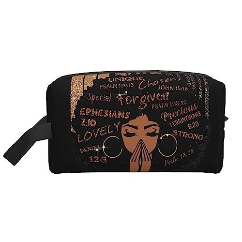 African Girl Large Makeup Bag Zipper Pouch Travel Cosmetic Organizer for Women Waterproof Makeup Bag Zipper Pouch2