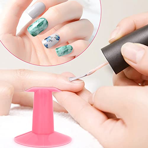 Krofaue 4Pcs Plastic Finger Stand Support Rest Nail Art Design Painting Salon Diy Finger Practical Holder For Nail Art thumb #2