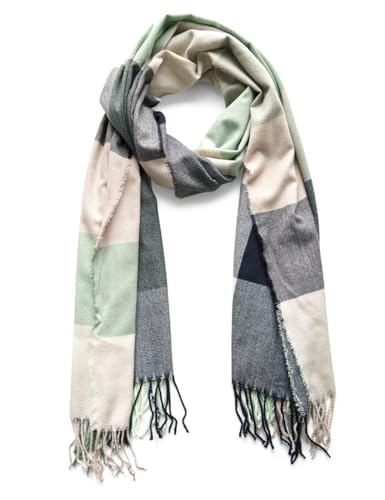 STREET ONE Damen A572636 Kuscheliger Madras Schal, Mint Green, A