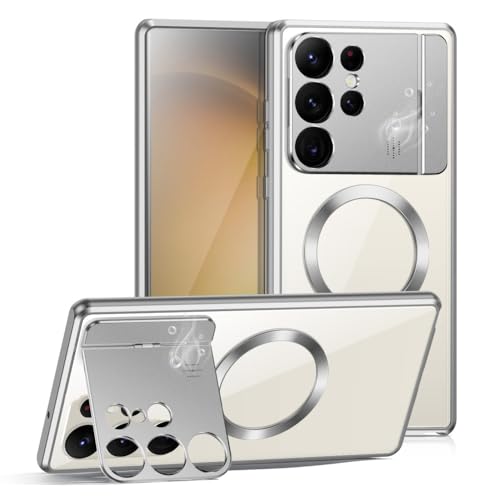 Protection objectif Samsung S23 Ultra étui magnétique rigide argent ENILSA coque