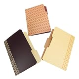 Wilson Jones Workstyle Decorative Casebound File Folders, 6-Count, 2 Each of 3 Designs, 5-Tab, Faux Croc (31703)