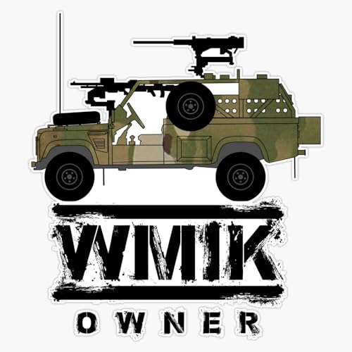 Land Rover with WMIK Window Bumper Sticker Decal 5"