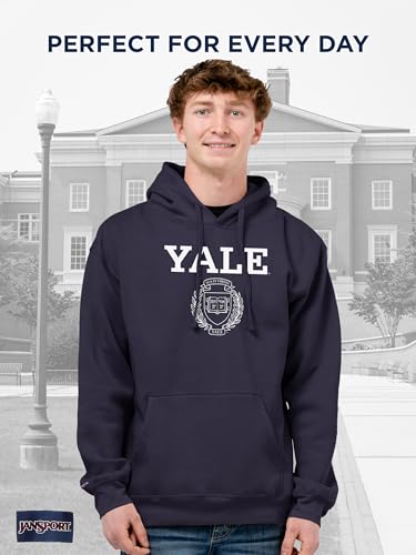Image of JanSport NCAA Officially Licensed Rival Hoodie, Long Sleeve Unisex Sweatshirt, Cotton-Polyester Blend, Double-Layered Hood
