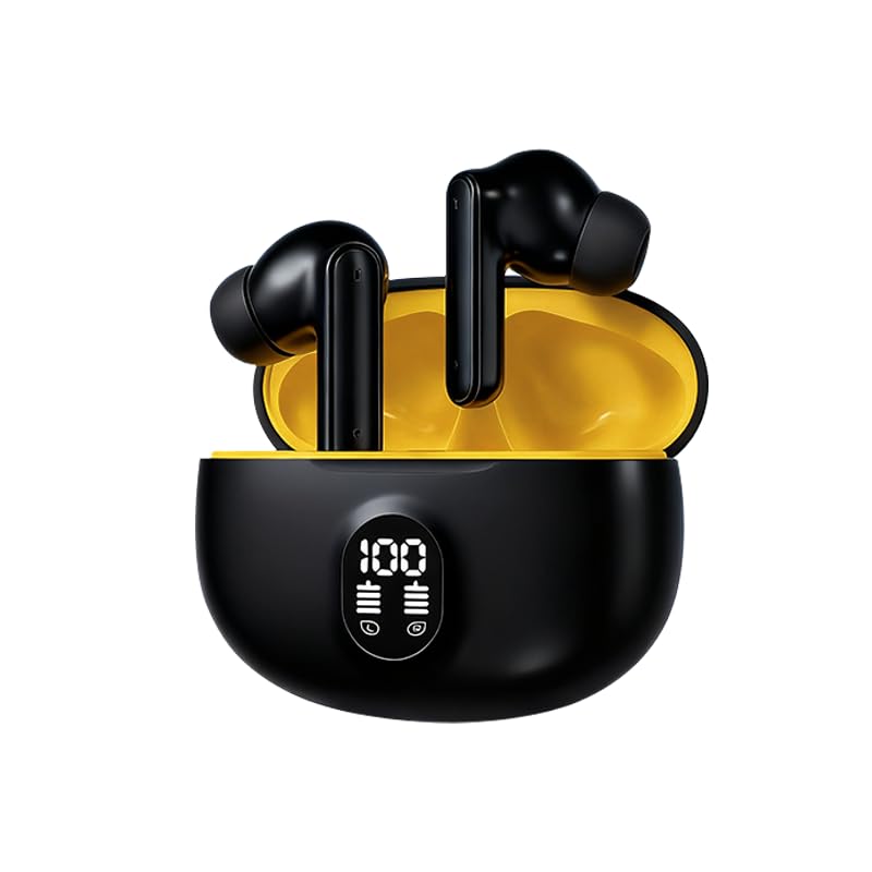 Earbuds for Realme Buds T500 Pro True Wireless Earbuds with 50dB ANC, 12.4mm Titanized Drivers, 56H Playback, 6 Mic AI ENC, Bluetooth 6.1, Low Latency Gaming, Black(YOYO.2)-image-28