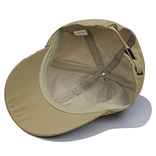 Croogo Baseball Breathable Cap Outdoor Sports Cap Unstructured Quick Dry Running Hat Waterproof Dad Cap For Adults,Khaki-Cp04 #TOP5
