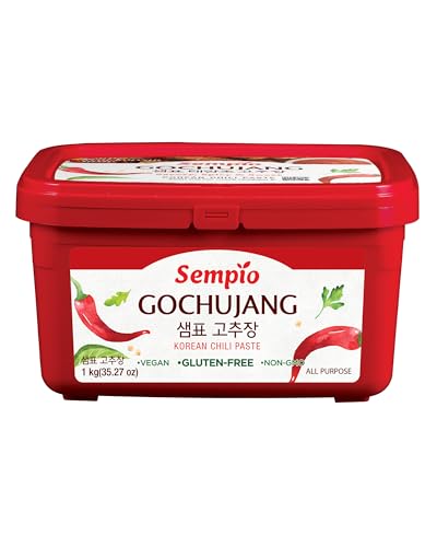 Sempio Korean Chili Paste, Gochujang Sin Gluten 1kg - Pasta De Chile Con Sabor Auténtico Coreano, Sabroso, Picante Y Dulce. Para Tteokbokki, Sal Sempio Korean Chili Paste, Gochujang Sin Gluten 1kg - Pasta De Chile Con Sabor Auténtico Coreano, Sabroso, Picante Y Dulce. Para Tteokbokki, Sal