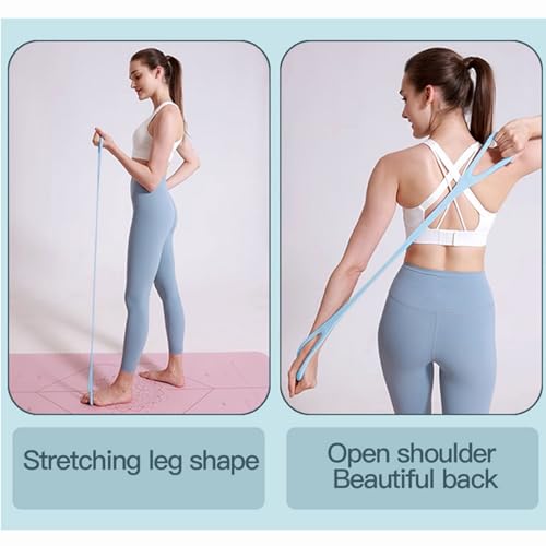 Resistance Bands with Handles,Figure 8 Resistance Band Elastic Fitness Bands Exercise Band for Home Yoga Gym Workout Grey 25LB - image 3