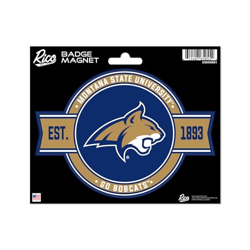 Rico Industries NCAA Montana State Bobcats Standard Badge Magnet - for Car, Fridge