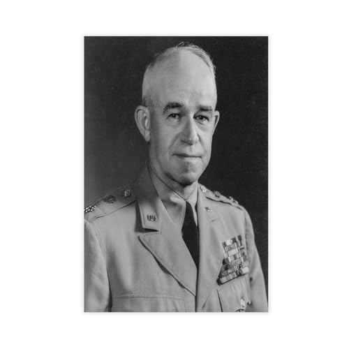 General Omar Bradley impression sur toile haut de gamme de 30 x 45 cm pour salon