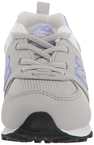 New Balance Kid's 574 V1 Flower Power Bungee Sneaker, Summer Fog/Vibrant Violet, 8.5 Toddler #TOP1