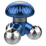 Mini Massager Portable Handheld Electric Vibration deep Tissue Impact Body Massager, Suitable for the Back, Neck, Hands, Shoulders, Powered by 3AAA Battery or USB Cable (Dark Blue)