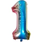 🎈 GLOBO GRANDE Número 1: Para momentos inolvidables de cumpleaños y fiestas con lema. El globo de los números tiene unos 70 cm de altura, dependiendo del número y el nivel de llenado.