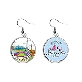 España Barcelona monumento acuarela Pendientes de sandía verano lóbulo desgaste