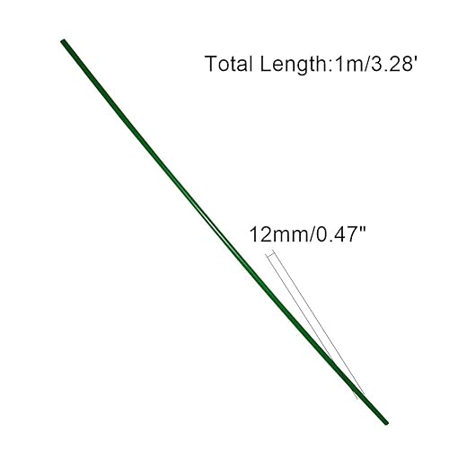 Miniatura 4 de Bettomshin 2 varillas de polioximetileno POM, 0.472in, diámetro externo, 3.3ft, longitud de 3,28 pies, redondas, de plástico, redondas, color verde