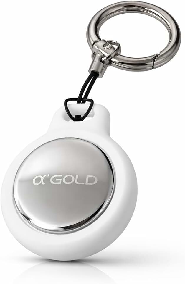 Rastreador Air Tag com Alarme de Sonoro Localizador Smart Tag Compatível com Buscar Apple 1 ano de bateria Localizar Pets e Crianças GPS para Chaves Case em Silicone e Chaveiro Incluso