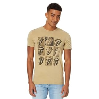 Lucky Brand T-shirt Rolling Stones Tongue Logo pour homme - Les Beatles, Paul McCartney, John Lennon, RIngo Starr, George Harrison