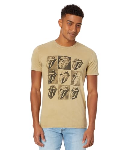 Lucky Brand T-shirt Rolling Stones Tongue Logo pour homme - Les Beatles, Paul McCartney, John Lennon, RIngo Starr, George Harrison Lucky Brand T-shirt Rolling Stones Tongue Logo pour homme