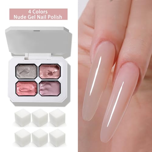 4 Colores Gel Paint Rosa Claro para Uñas Nude miniatura 2