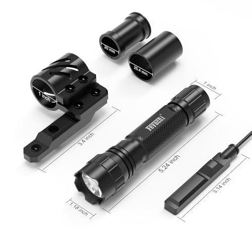 Feyachi Tactical Flashlight 1200 Lumen, M Lock Light with Offset Mount & Pressure Switch, Hard-Anodized Aluminum, IPX Rainproof, Shockproof by Feyachi - Used condition - Image 6