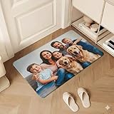 Seeyoo Custom Mat with Photo Personalized Kitchen Mat 20x32in, Thin Diatomaceous Earth Floor Mat, Non-Slip Natural Rubber Bottom Custom Rug for Indoor Home Decor