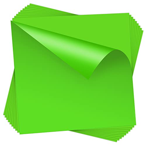 HTVDIY 10 Pack Heat Transfer Vinyl Sheets, 12x8 inch Green HTV Bundles, Iron on Vinyl for T-Shirts, Iron on Transfers Permanent HTV Sheets for Arts and Crafts