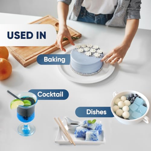 Butterfly Pea Extract Powder 5:1 Concentrate | Natural Blue Coloring for Drinks, Cooking & Baking | No Added Sugar | Water-Soluble 7oz