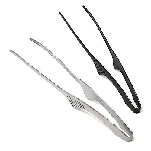 Todai 9.4-Inch Stainless Steel Non-Slip Yakiniku Bbq Tongs (Silver) #TOP6