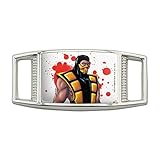 Mortal Kombat Klassic Scorpion Character Rectangular Shoe Shoelace Shoe Lace Tag Runner Gym Charm Decoration