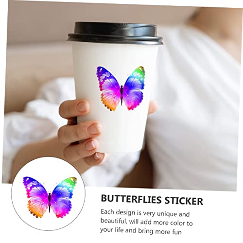 OSALADI 100 Peças Adesivo De Borboleta À Prova D'Água Borboletas Álbum De Recortes Washi Planejador