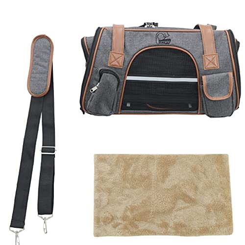 Bolsa Transporte Pet Luxo Cães E Gatos Avião Cor:Preto