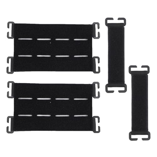 4 st taktiska molle-lappar, tygspännepanel, taktiska lappar, taktiska ryggsäckstillbehör, taktisk lapp för ryggsäckar och taktiska västar för utomhusbruk (svart), svart, NO