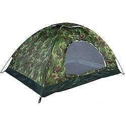 MAGT Carpa, Tienda De Campaña Camuflaje Tienda Impermeable De Camuflaje Exterior Protección UV Impermeable 2 Personas Tienda con Ventilación de Aire Y Una Cubierta para Acampar Senderismo