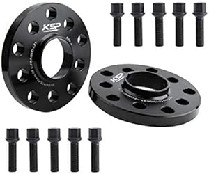 KSP 5X100 & 5X112 Wheel Spacers, 2PCS 15mm Hubcentric Forged Spacers with Sphere Seat Lug Bolts fit for A3 A4 A6 A8 S4 S6 S8 Quattro TT 5 Lug Thread Pitch M14x1.5 Hub Bore 57.1mm