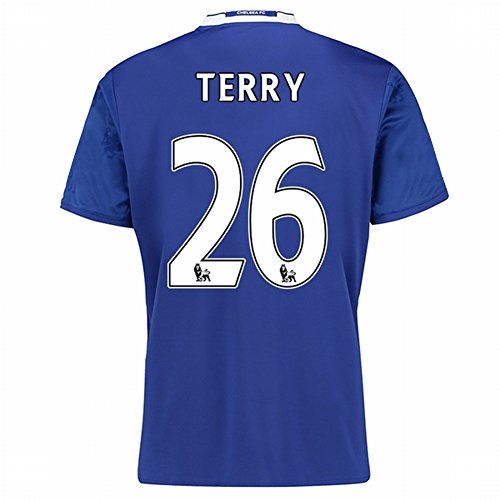 Chelsea FC 2016 2017 26 John Terry Home Jersey de Football de football en bleu moyen bleu