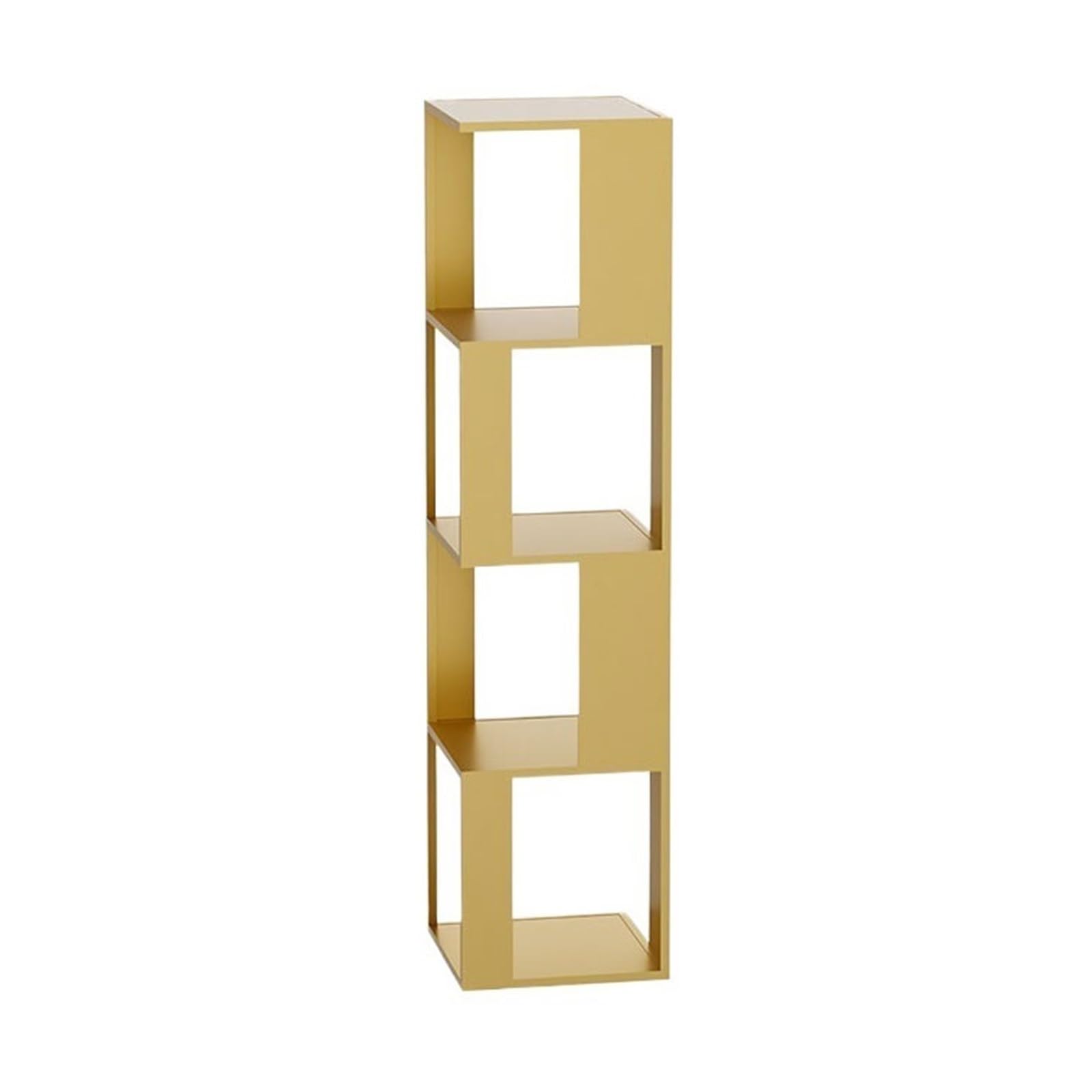 ZYYANSHOP Bookshelf Modern Light Luxury Floor Bookshelf Iron Baked Enamel Shelving Unit for Office Study(Gold)