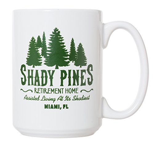 Shady Pines Retirement Home Mug - 15Oz Deluxe Double-Sided Coffee Tea Mug (White) #TOP1