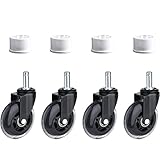 letsFix PVC Wheel Fitting with Caster, Caster Pipe Cap to Makes Structures Mobile, Furniture Grade for PVC DIY Projects, 1-1/4' Size, [Pack of 4]