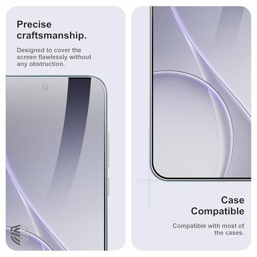Image of Military-Grade Gorilla Tempered Glass For Oppo Reno 15 Pro mini and Oppo Reno 16 (6.32 Inch) With Installation Kit | Edge to Edge Coverage | Black