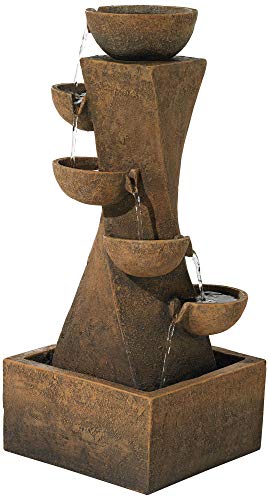 Cascading Bowls 27 1/2" High Large Modern Zen Indoor Outdoor