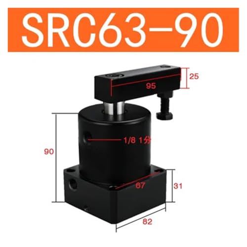 Cylindre d'angle rotatif ACKL40X90 de serrage pneumatique SRC25-90 à pivot - 2