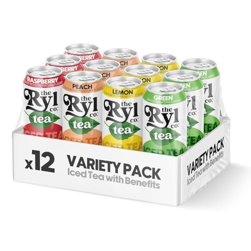 Ryl Iced Tea, Variety Pack, Antioxidant Superblend, No Artificial Ingredients, 16.0 Fl Oz (12-Pack)