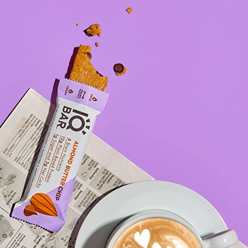 Iqbar Brain And Body Keto Protein Bars - Almond Butter Chip Keto Bars - 12-Count Energy Bars - Low Carb Protein Bars - High Fiber Vegan Bars And Low Sugar Meal Replacement Bars - Vegan Snacks #TOP5