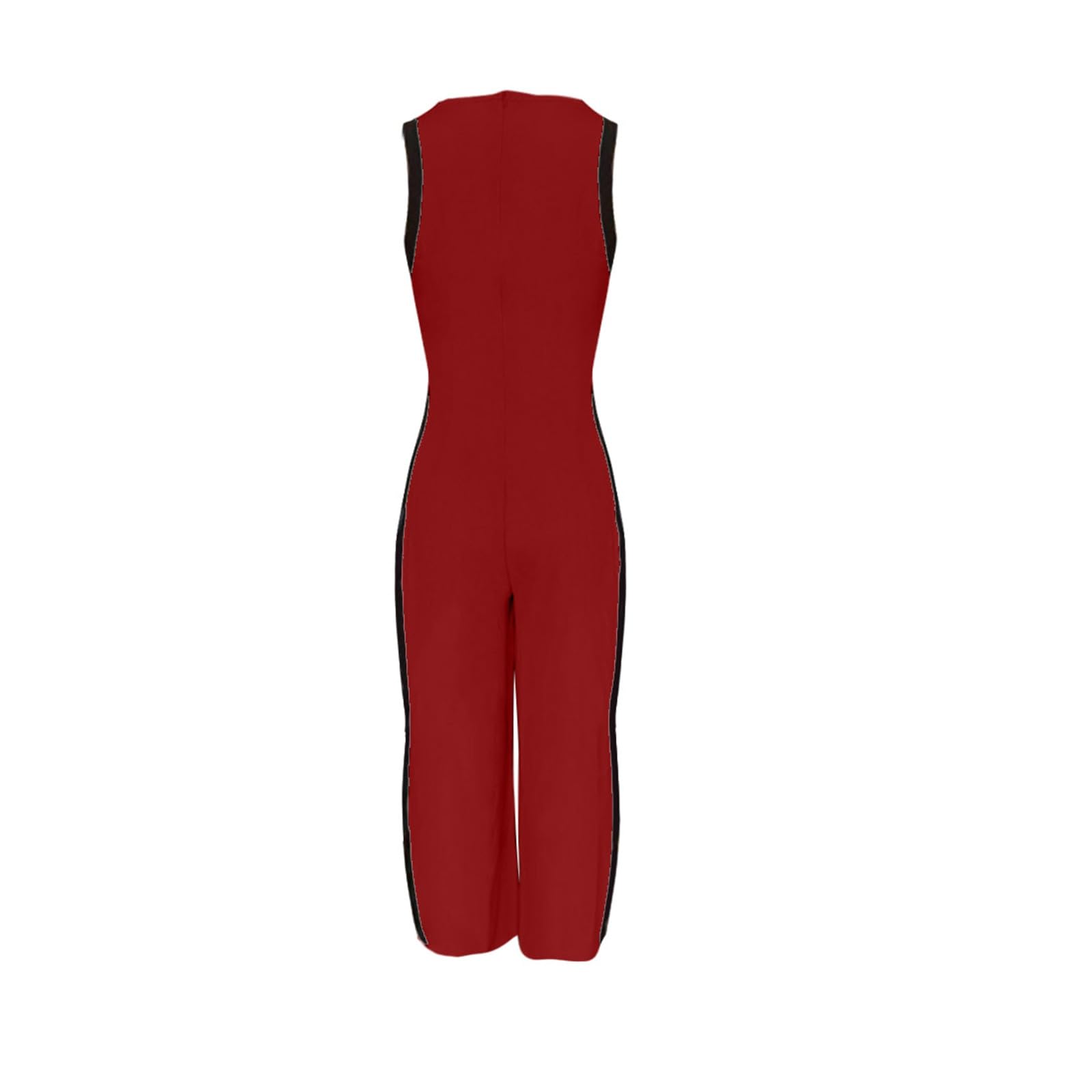 Generico Tuta Donna Estiva Jumpsuit Abbigliamento Elegante Larga Pantaloni Lungo Completo Cerimonia Tutina Senza Maniche Abito Vestito